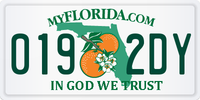 FL license plate 0192DY