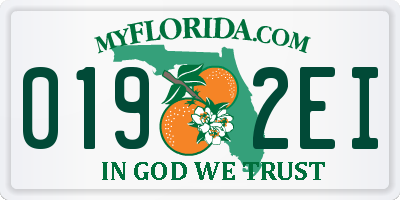 FL license plate 0192EI
