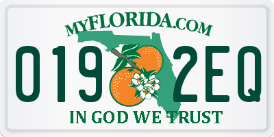 FL license plate 0192EQ