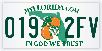 FL license plate 0192FV