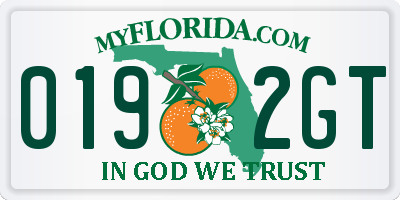 FL license plate 0192GT