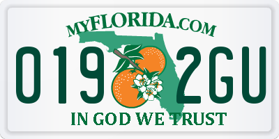 FL license plate 0192GU