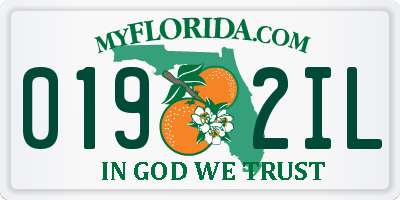 FL license plate 0192IL