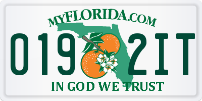 FL license plate 0192IT
