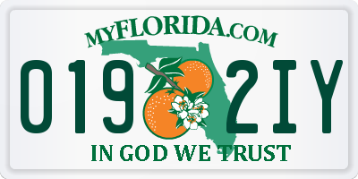 FL license plate 0192IY