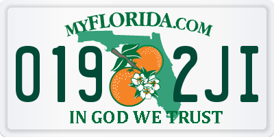 FL license plate 0192JI