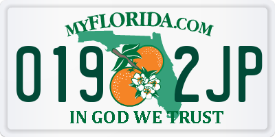 FL license plate 0192JP