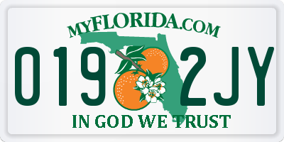 FL license plate 0192JY