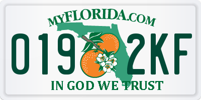 FL license plate 0192KF