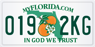 FL license plate 0192KG