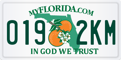 FL license plate 0192KM