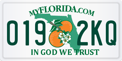 FL license plate 0192KQ