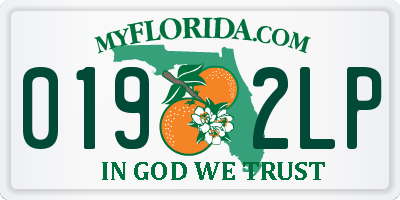 FL license plate 0192LP