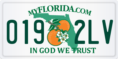FL license plate 0192LV