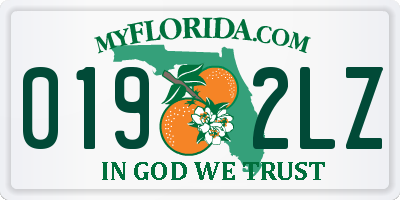 FL license plate 0192LZ