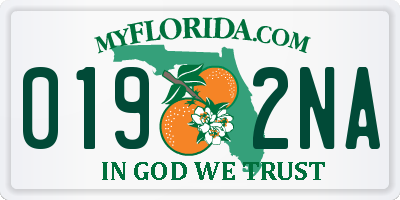 FL license plate 0192NA