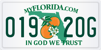 FL license plate 0192OG