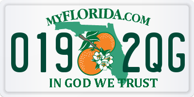FL license plate 0192QG