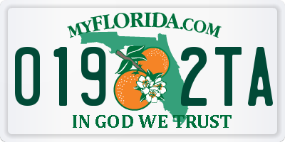 FL license plate 0192TA