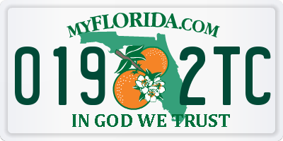 FL license plate 0192TC