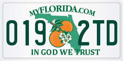 FL license plate 0192TD