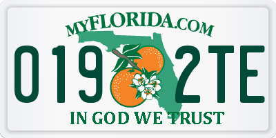 FL license plate 0192TE