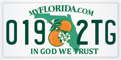 FL license plate 0192TG