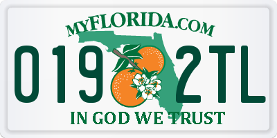 FL license plate 0192TL