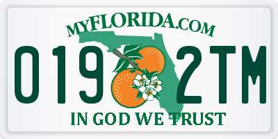 FL license plate 0192TM