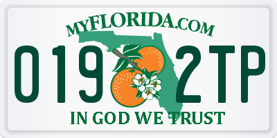 FL license plate 0192TP