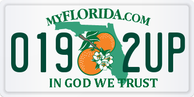 FL license plate 0192UP