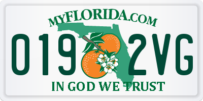 FL license plate 0192VG