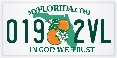 FL license plate 0192VL
