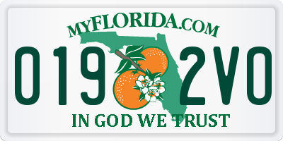 FL license plate 0192VO