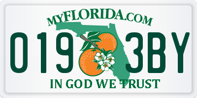 FL license plate 0193BY
