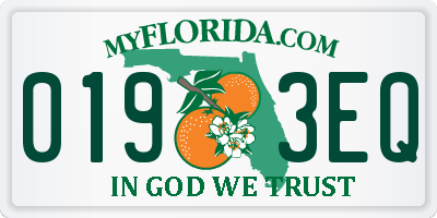 FL license plate 0193EQ