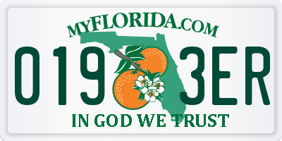 FL license plate 0193ER