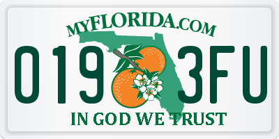 FL license plate 0193FU