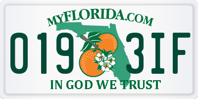 FL license plate 0193IF