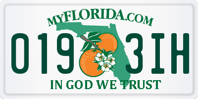 FL license plate 0193IH
