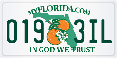 FL license plate 0193IL