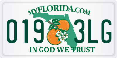 FL license plate 0193LG