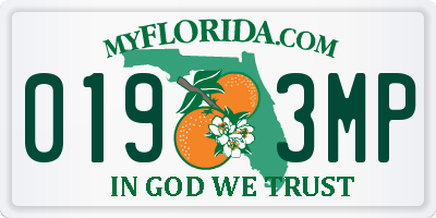 FL license plate 0193MP