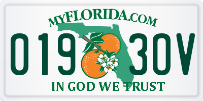 FL license plate 0193OV