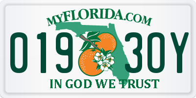 FL license plate 0193OY