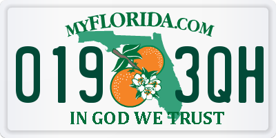 FL license plate 0193QH