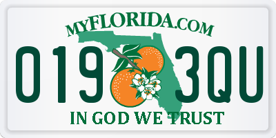 FL license plate 0193QU