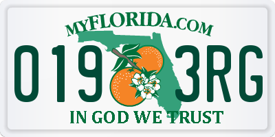FL license plate 0193RG