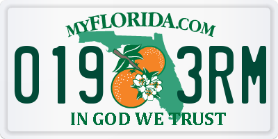 FL license plate 0193RM