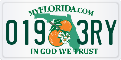 FL license plate 0193RY